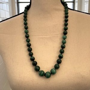 Malachite necklace and bracelet